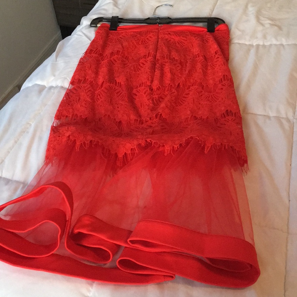 Red skirt